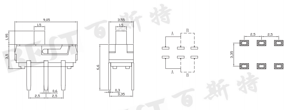 微型撥動(dòng)開(kāi)關(guān)MSS22D16